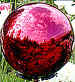 red gazing ball
