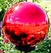 red gazing ball